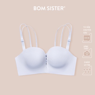 Áo Lót Mút Vừa Su Cup Ngang Không Gọng Thoải Mái Màu Trơn Dây Áo Đôi Nâng Ngực Tự Nhiên BOM SISTER A1131