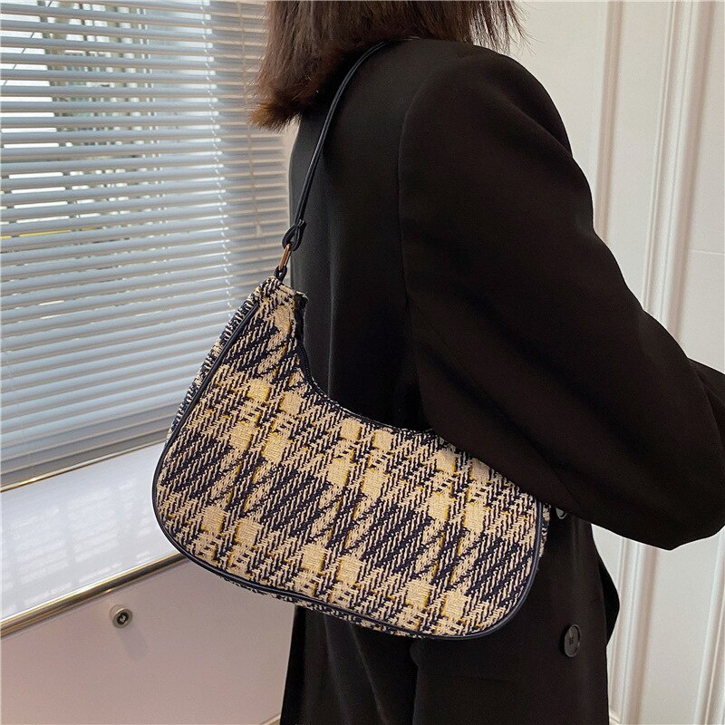 Túi xách JASMIN NOIR hình vuông bằng vải canvas thời trang đơn giản cho nữ