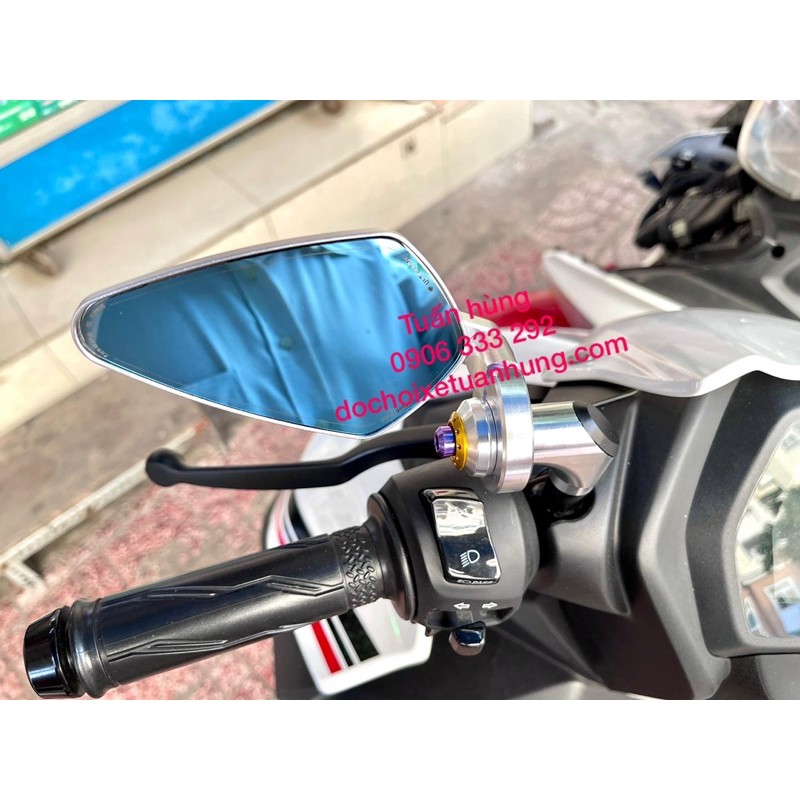 Kính chiếu hậu moto gadget v2  full titan gắn xe máy hàng cao cấp - gương kiểu xe máy - gương titan xe máy