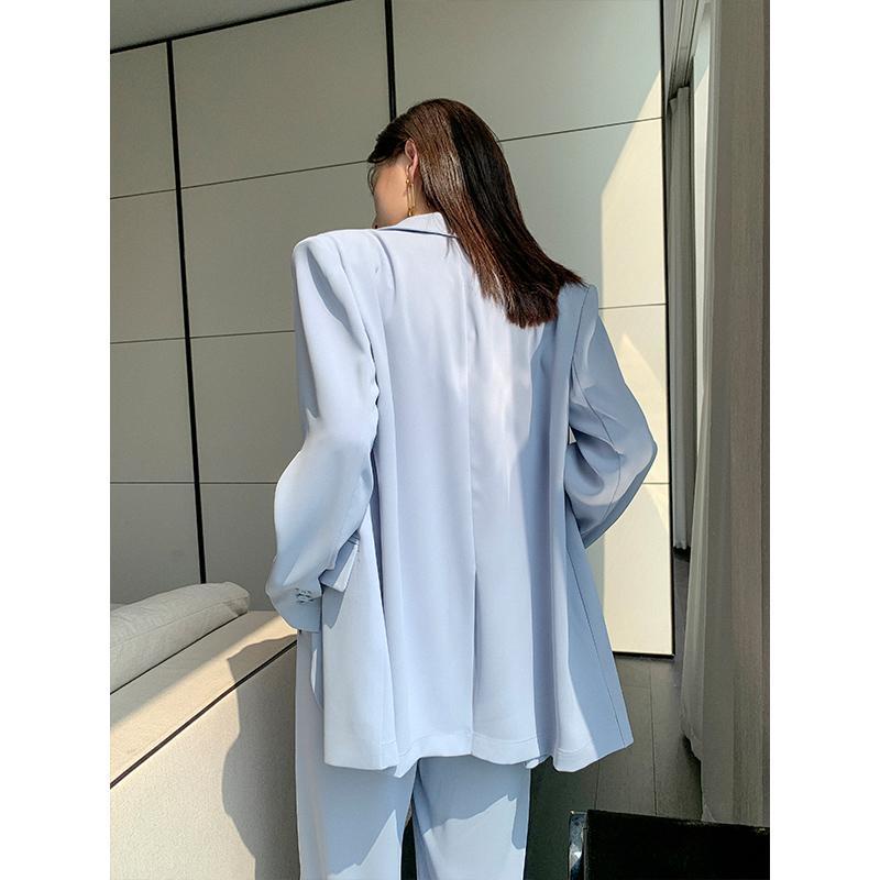 Áo Khoác Vest Vải Chiffon Mỏng Dáng Rộng Thời Trang Công Sở Thanh Lịch Cho Nữ