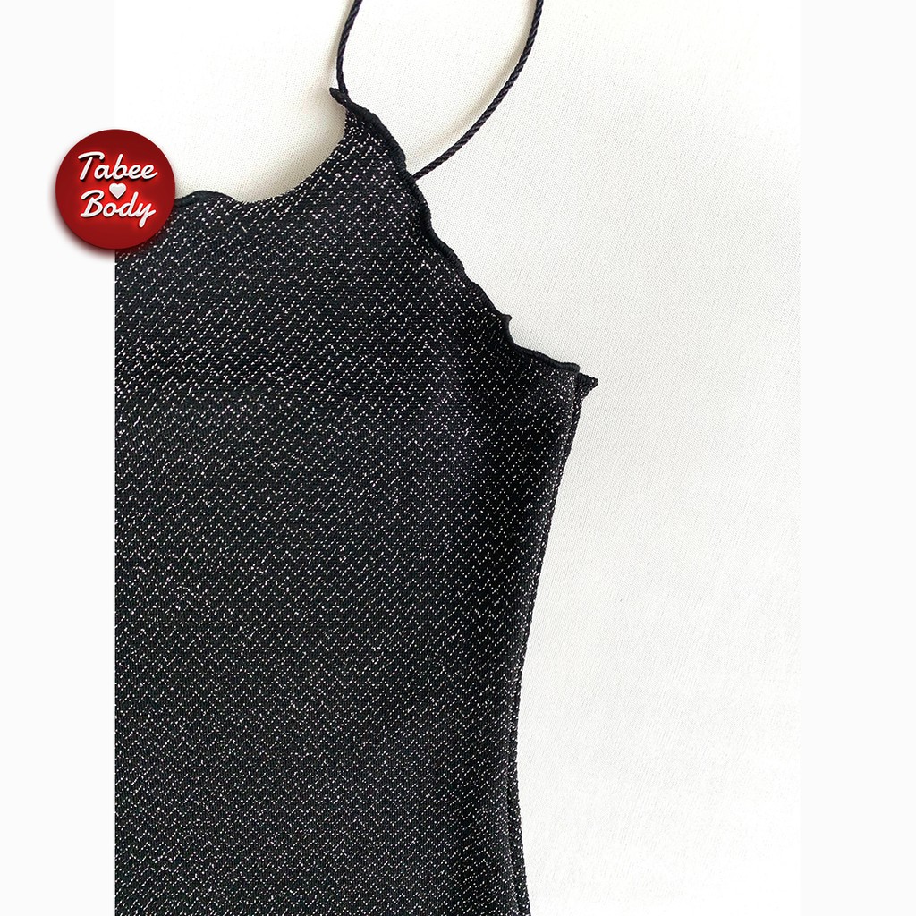 Đầm body kim tuyến màu đen, lấp lánh quyến rũ, đầm ôm kim sa 2 dây Tabee Body BEE0001 | BigBuy360 - bigbuy360.vn