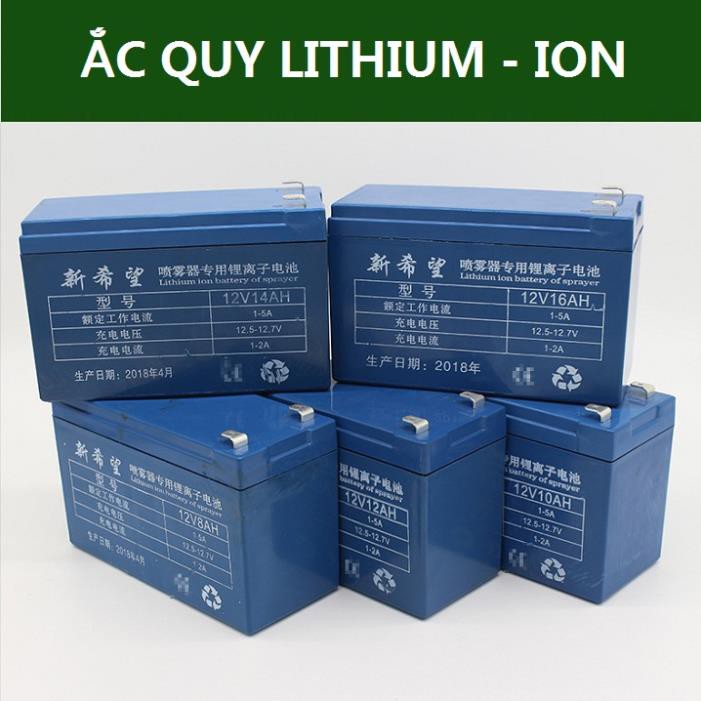 Bình Ắc quy Lithium - Ion 12V - 8AH đến 16AH Dòng xả 5A