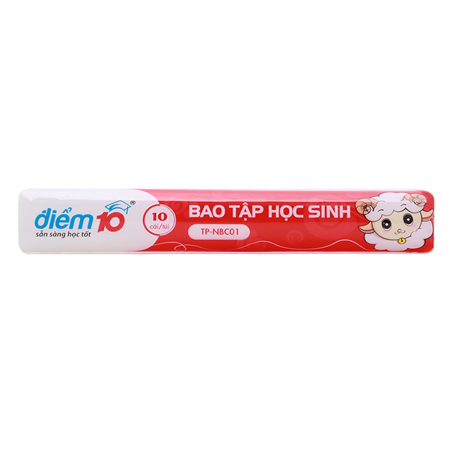 Bao tập bọc vở sách giáo khoa học sinh cute điểm 10 [xấp 10 bọc] BIGSUKA