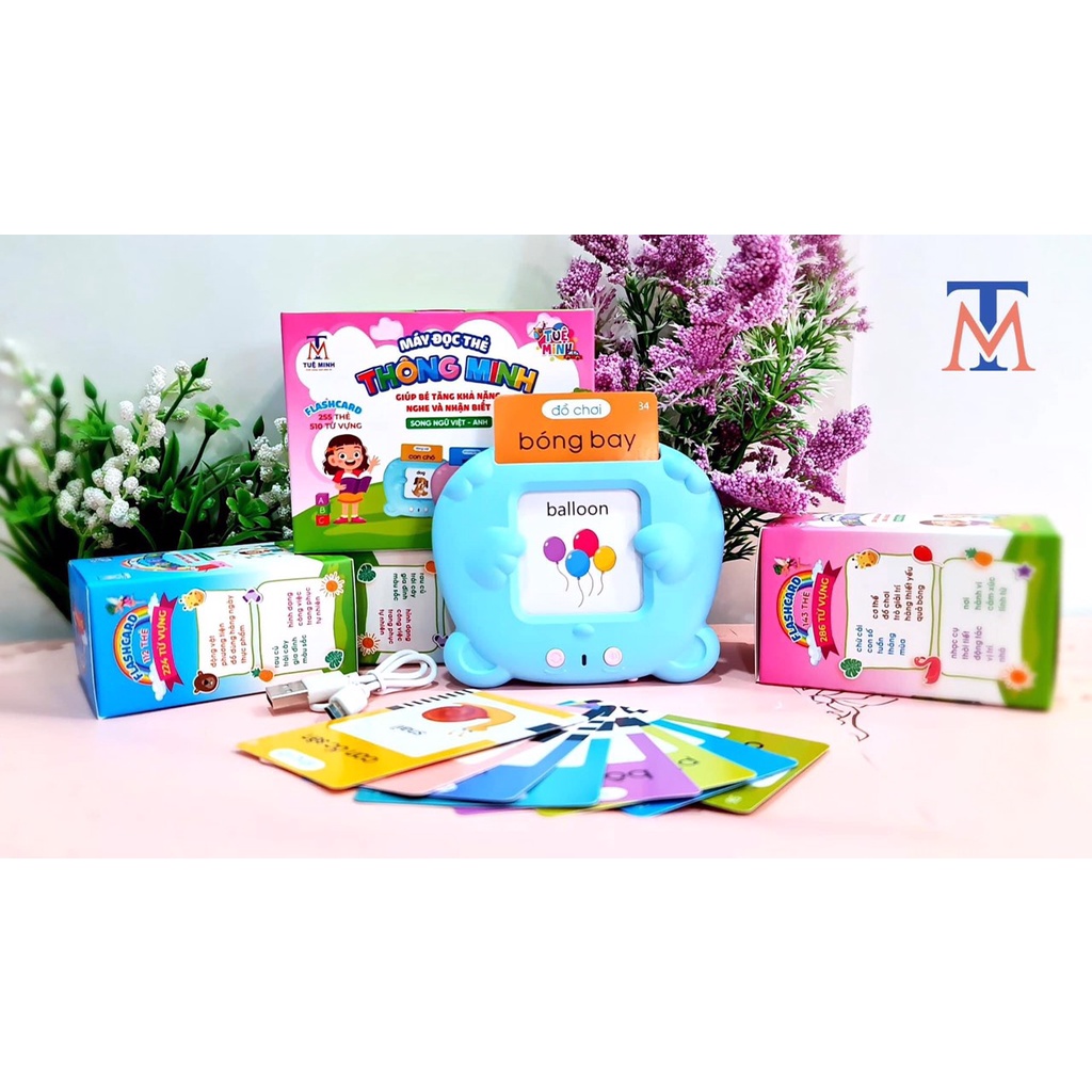 Máy đọc từ vựng Anh - Việt không sóng điện từ đồ chơi thông minh thẻ flashcard Tiếng Anh 224 từ vựng