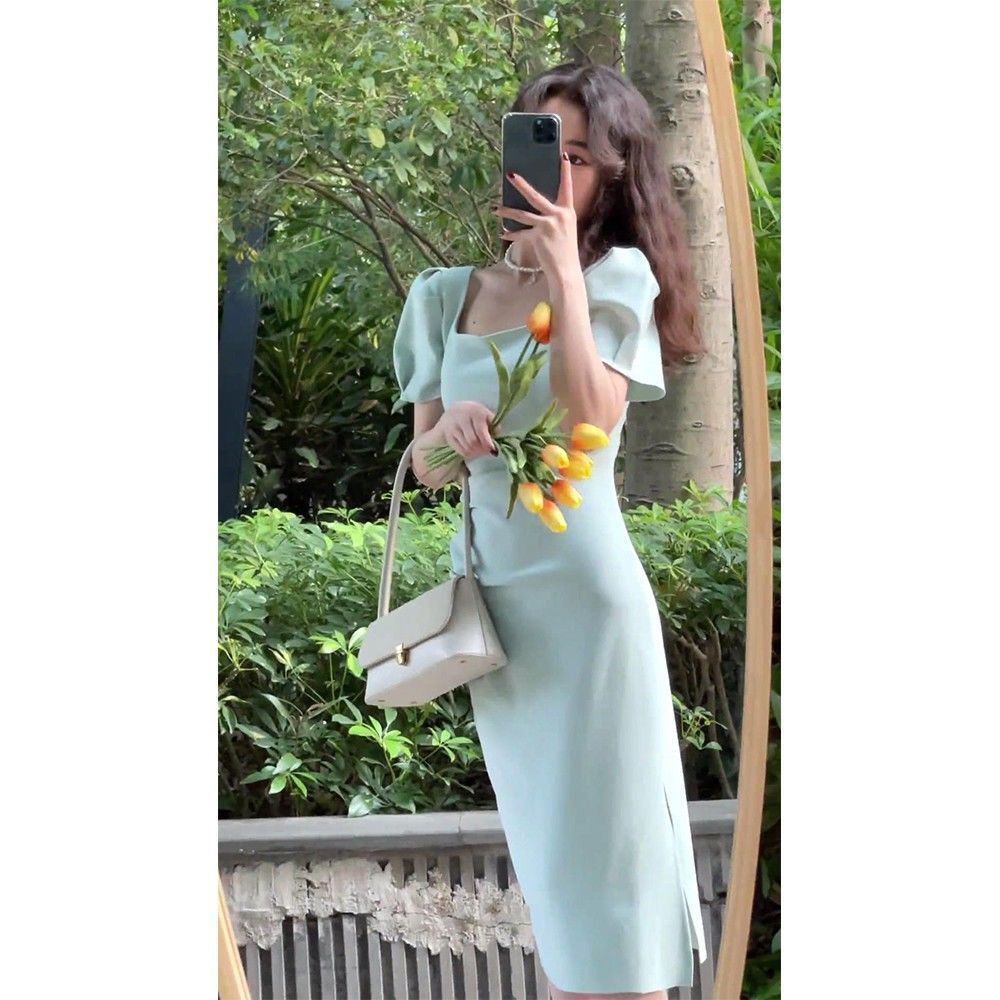 Đầm Dài Trung Bình Phong Cách Pháp Thời Trang Mùa Hè 2022 Mới Dành Cho Nữ
