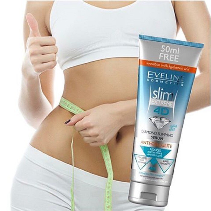 Kem tan mỡ bụng, đùi Eveline Slim Extreme 4D Nga (màu xanh)