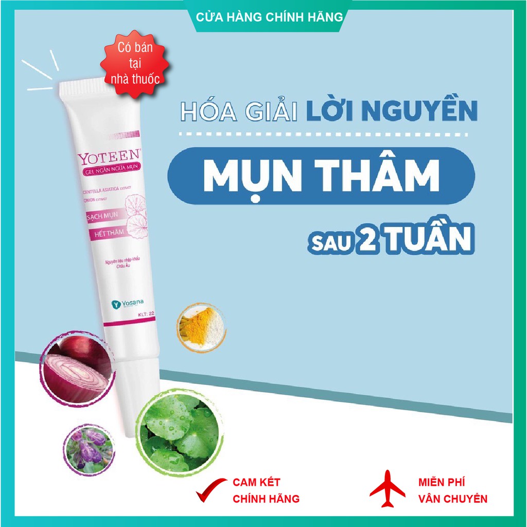 Gel mụn thâm Yoteen hiệu quả sau 2 tuần