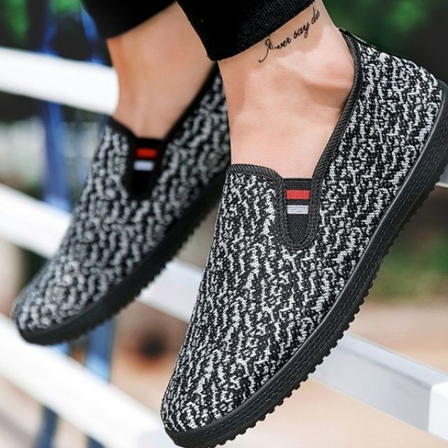 Giày 👟 Lười Giày Nam đen trắng sang trọng êm mềm thoáng khí giữ nhiệt hd13 chấm | BigBuy360 - bigbuy360.vn
