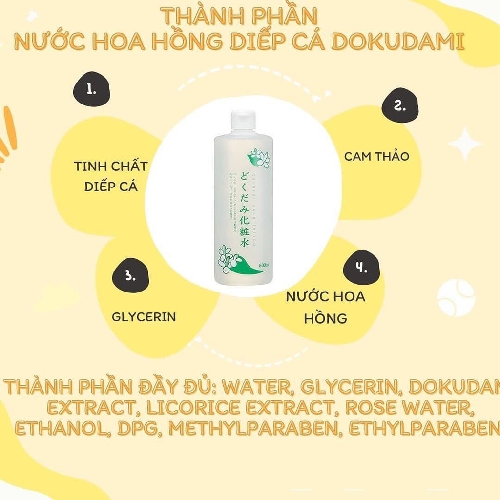 Nước Cân Bằng Da Rau Diếp Cá Dokudami Natural Skin Lotion (500ml)