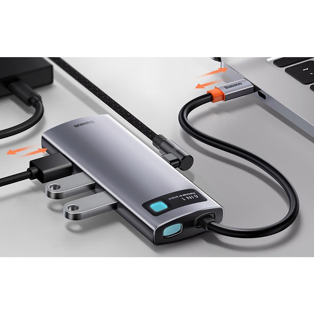 Bộ Hubs Chuyển đổi 9 in 1 đa năng Baseus HDMI 4K ,VGA ,LAN ,USB 3.0 , PD 100W,SD 2.0 Cho Laptop , Macbook , Samsung