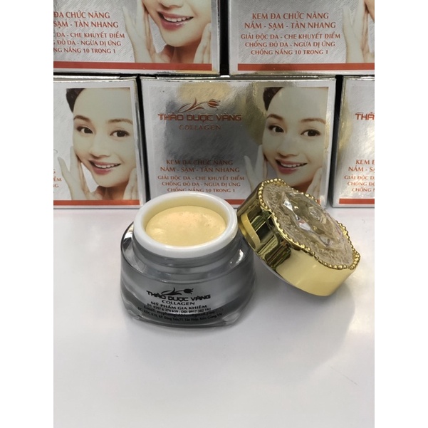 Kem Thảo Dược Vàng collagen , kem đa chức năng nám, sạm, tàn nhang giải độc da, che khuyết điểm