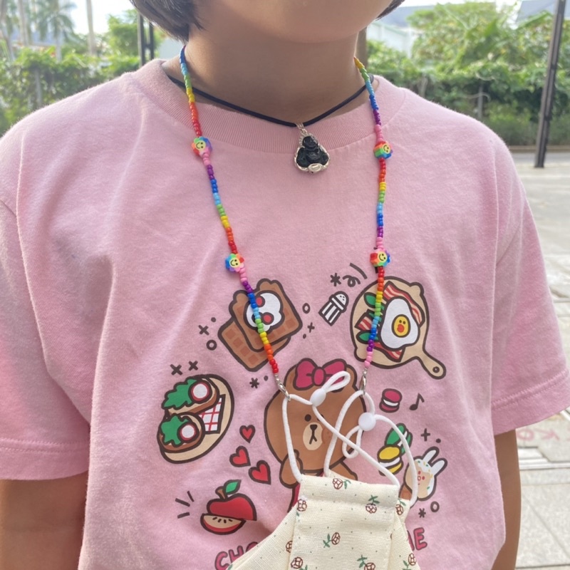 Dây đeo khẩu trang cầu vồng cho bé và người lớn