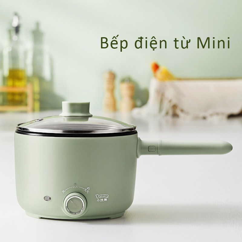 Nồi điện đa năng mini Lotor 12C 1,3L chống dính nấu lẩu, mì - Đế tản nhiệt an toàn - Công suất 600W - BH 12 tháng