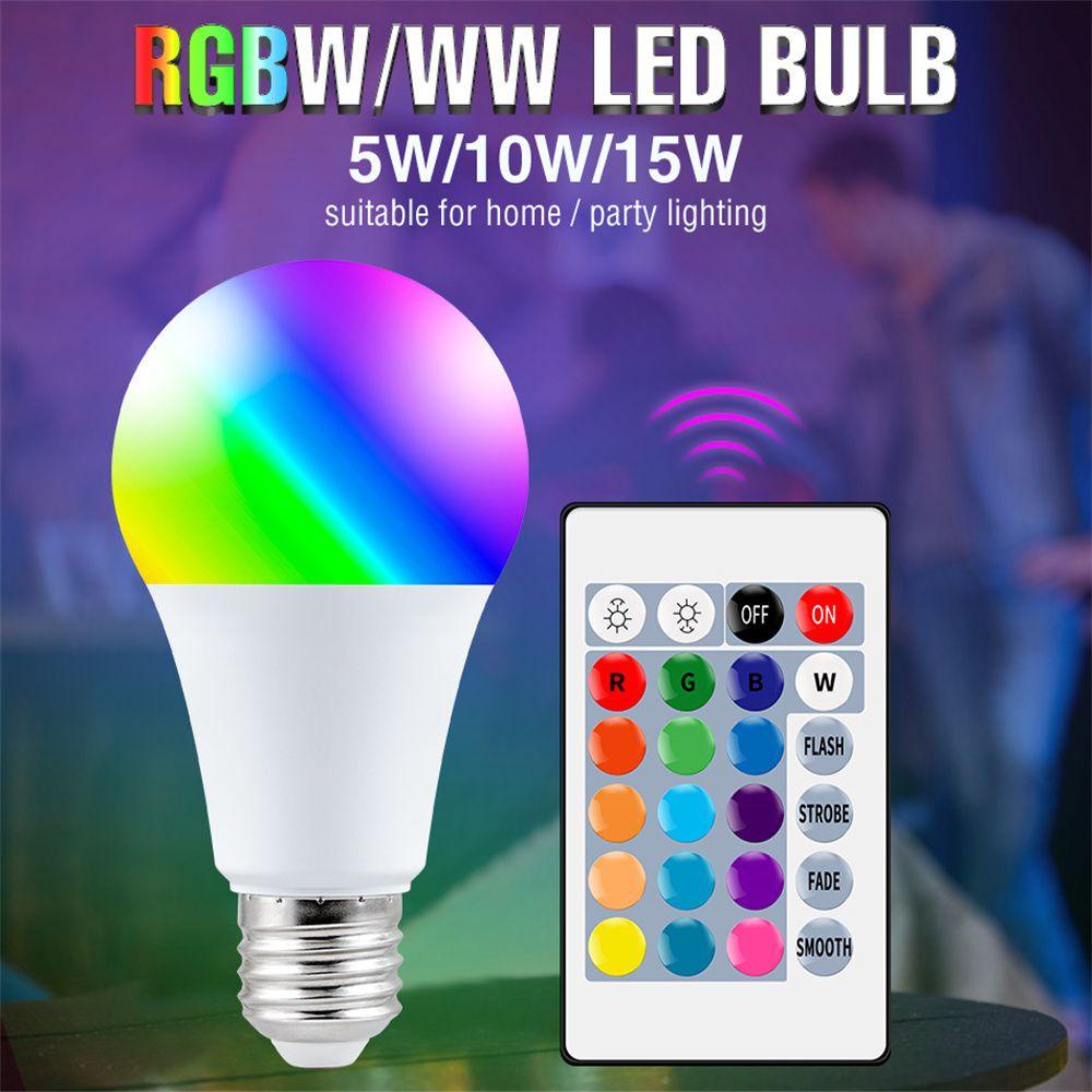 Bóng Đèn Led Thông Minh RGB 5W 10W 15W Kèm Điều Khiển Từ Xa