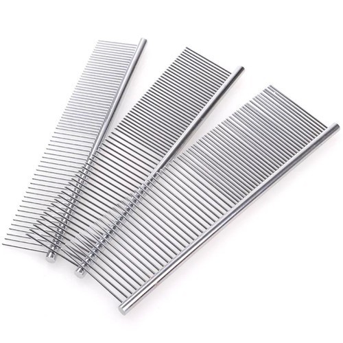 Lược inox 2 đầu chải lông chó mèo