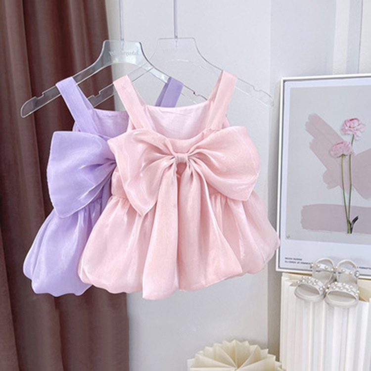 Áo Vest Trẻ Em Nơ 3D Mới 2022 Cô Gái Organza Ngọt Ngào Hàng Đầu