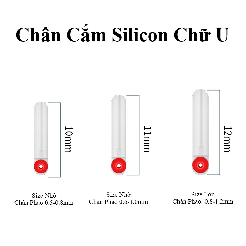 Chân cắm phao câu đài silicon dáng chữ U chống xước