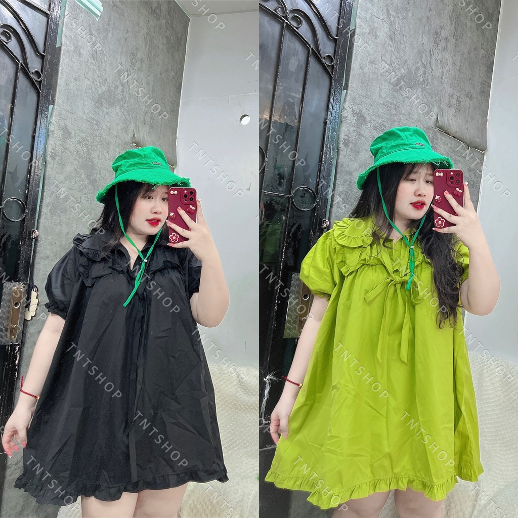 ĐẦM KAKI CỔ BÈO XẾP TNT SHOP BIGSIZE