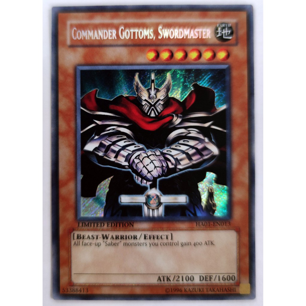 [Thẻ Yugioh] Commander Gottoms, Swordmaster |EN| Secret Rare