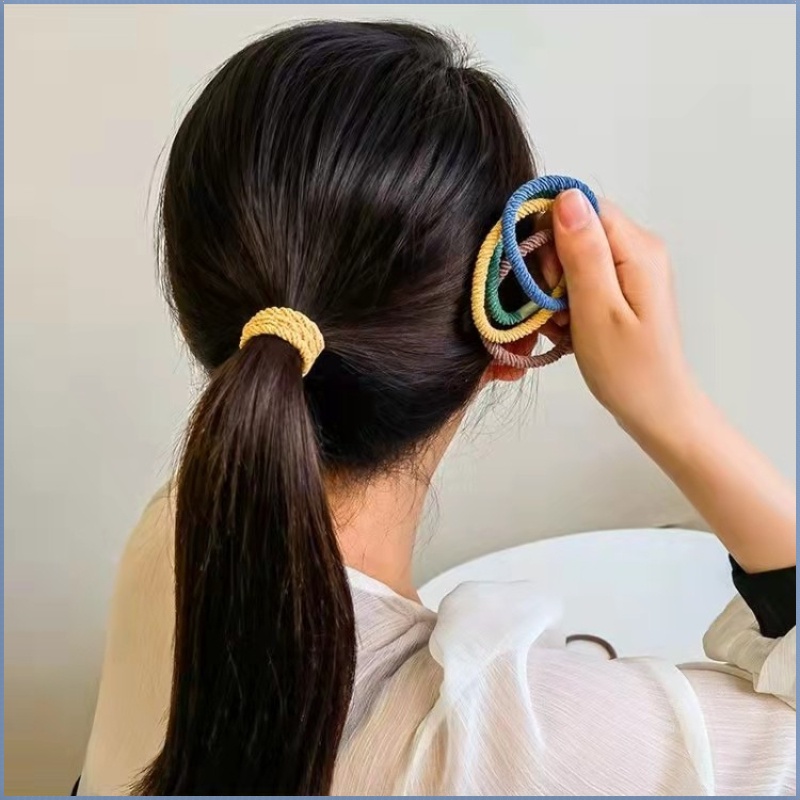 Dây Buộc Tóc Cao Su Co Giãn Không Đau Thời Trang Hàn Quốc Cho Nữ
