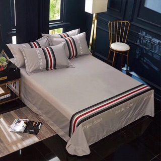 Bộ chăn ga cotton kẻ