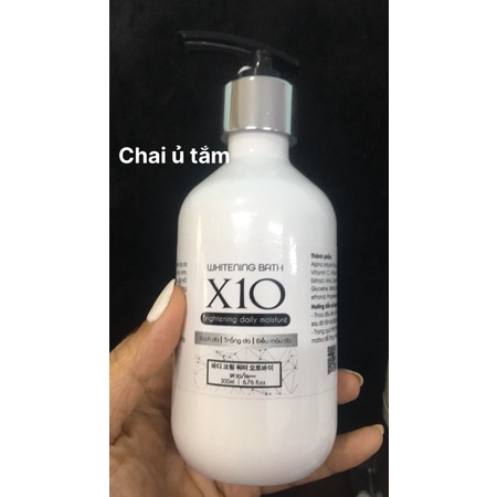 Combo tắm ủ Dưỡng kích trắng Body X10 White Body