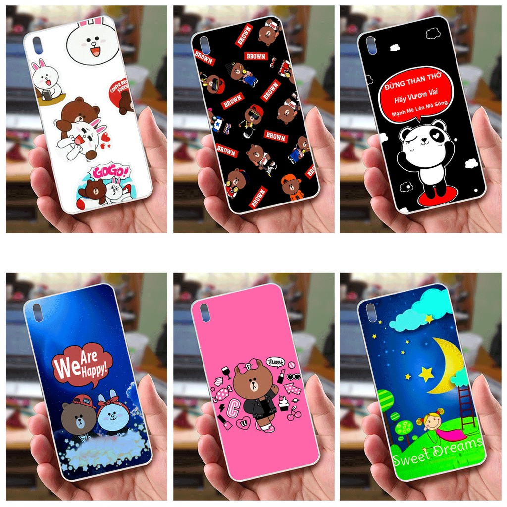 Ốp lưng HTC 816 (dẻo viền trắng trong) - Hình Cartoon