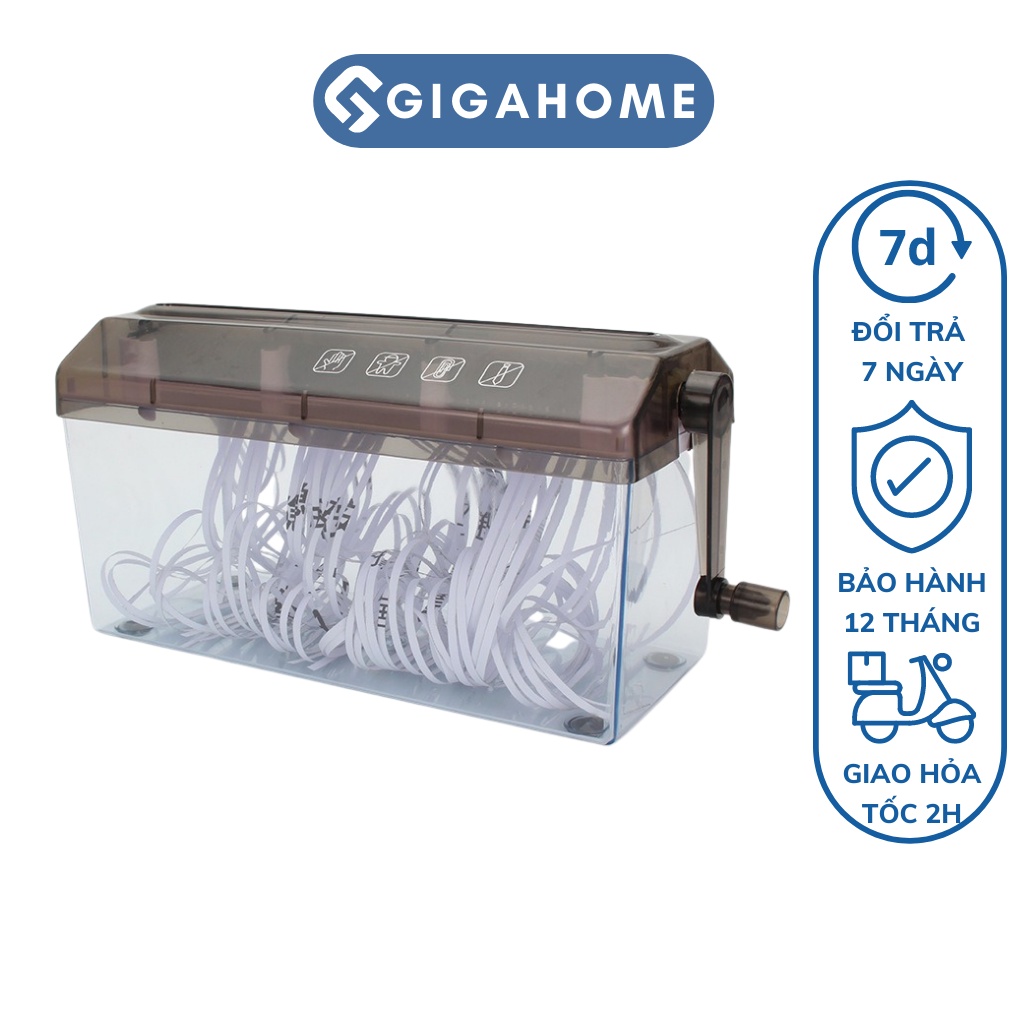 Máy Cắt Giấy Huỷ Tài Liệu GIGAHOME A4 Thủ Công Cao Cấp Màu Đen 1007