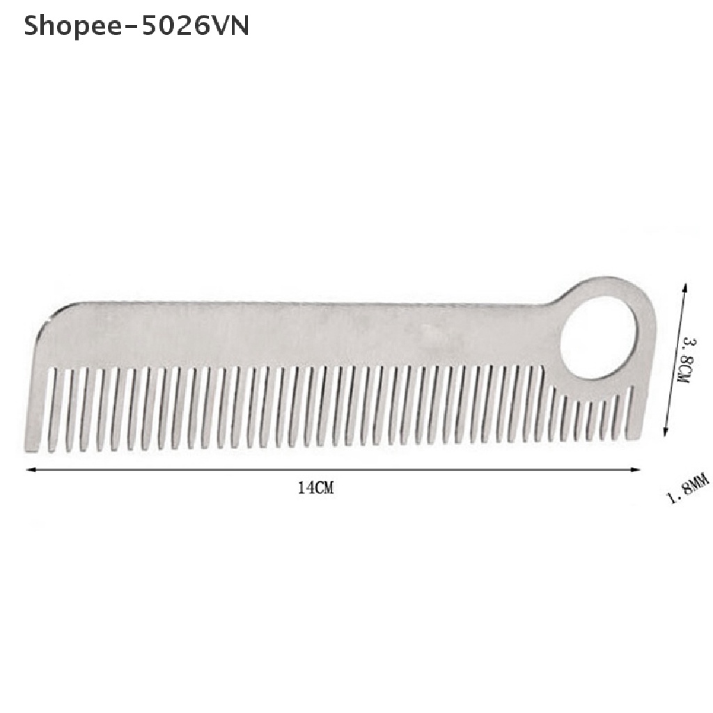 [lũ Lụt] Lược Chải Tóc Bằng Thép Không Gỉ / Titan Chăm Sóc Sức Khỏe Bỏ Túi (f)