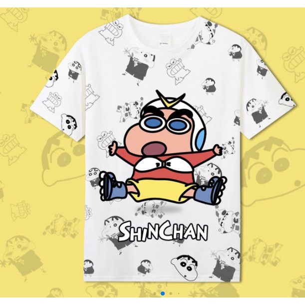 Áo Thun Tay Ngắn In Hình Cậu Bé Bút Chì Shin-Chan Hoạt Hình Dành Cho Trẻ Em