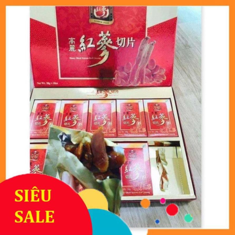 Hồng Sâm thái lát tẩm Mật Ong SAMBOK Hàn Quốc hộp 200g (Honey Sliced Korean Red Ginseng)