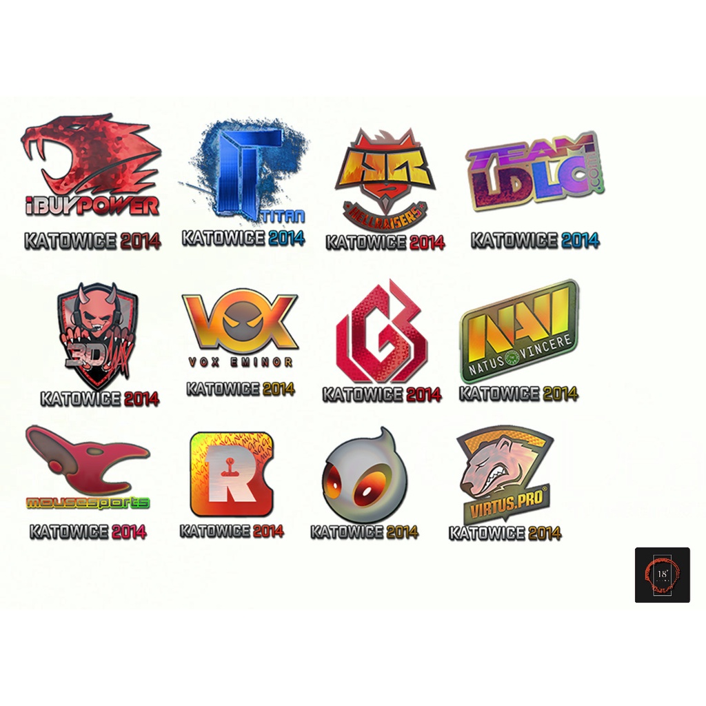 Sticker hình dán CSGO HOLO trang trí máy tính điện thoại - Cắt sẵn - Phủ bóng cao cấp - Chống nước
