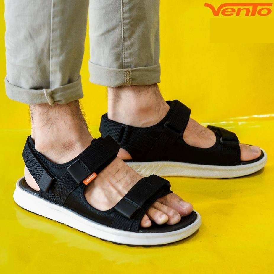 Giày Sandal Vento Đi Học Nam Nữ SD-NB02 Màu Đen Trắng