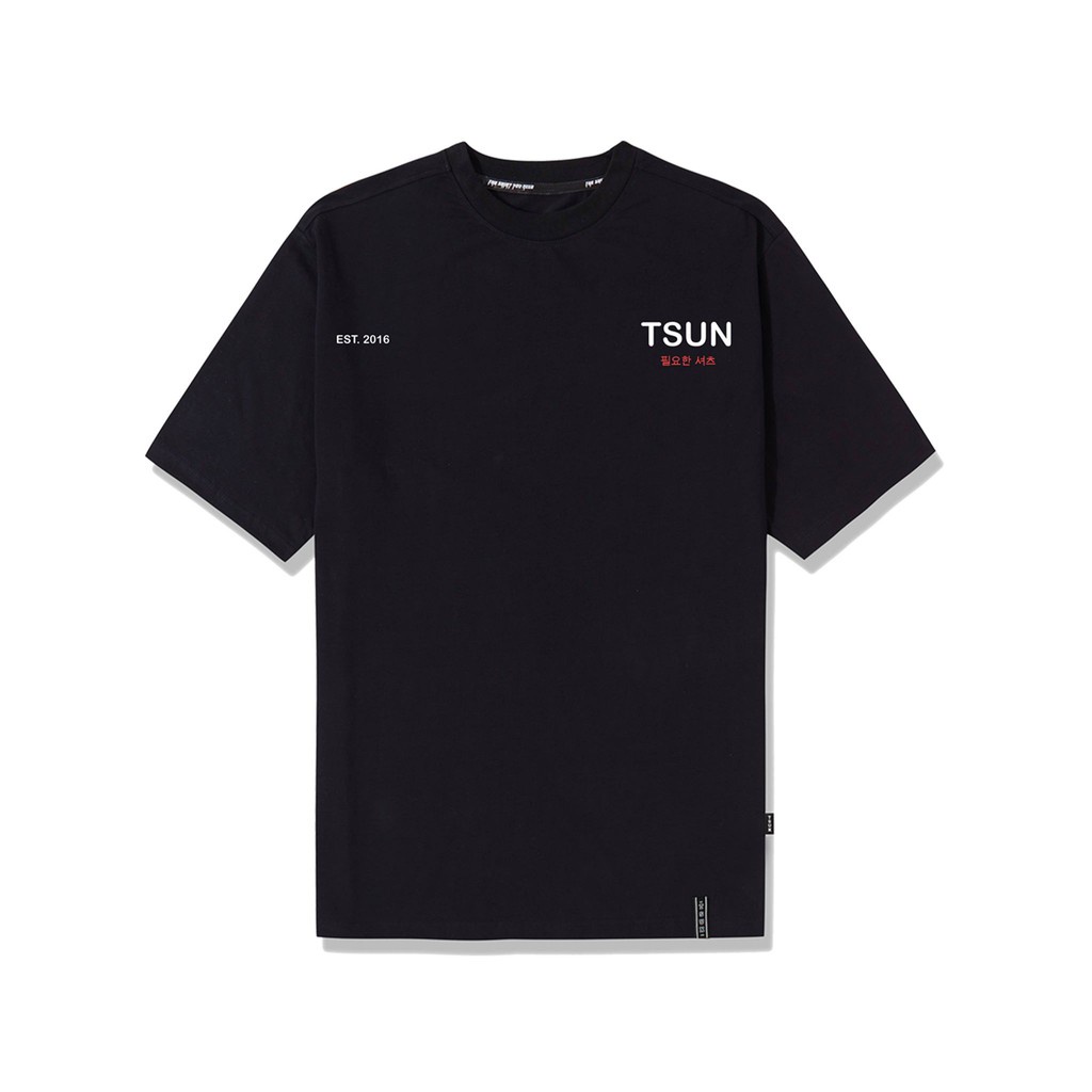 Áo thun nam nữ unisex YOUTH form rộng cổ tròn tay lỡ vải Cotton xịn FreeSize(38-65Kg) - TSUN Đen