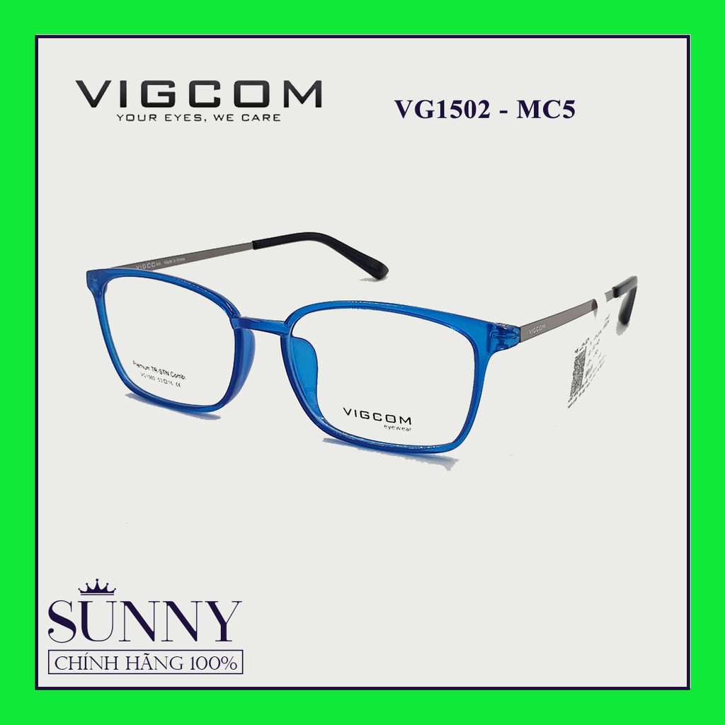 Gọng kính thời trang Vigcom VG1502 chính hãng, thiết kế dễ đeo bảo vệ mắt