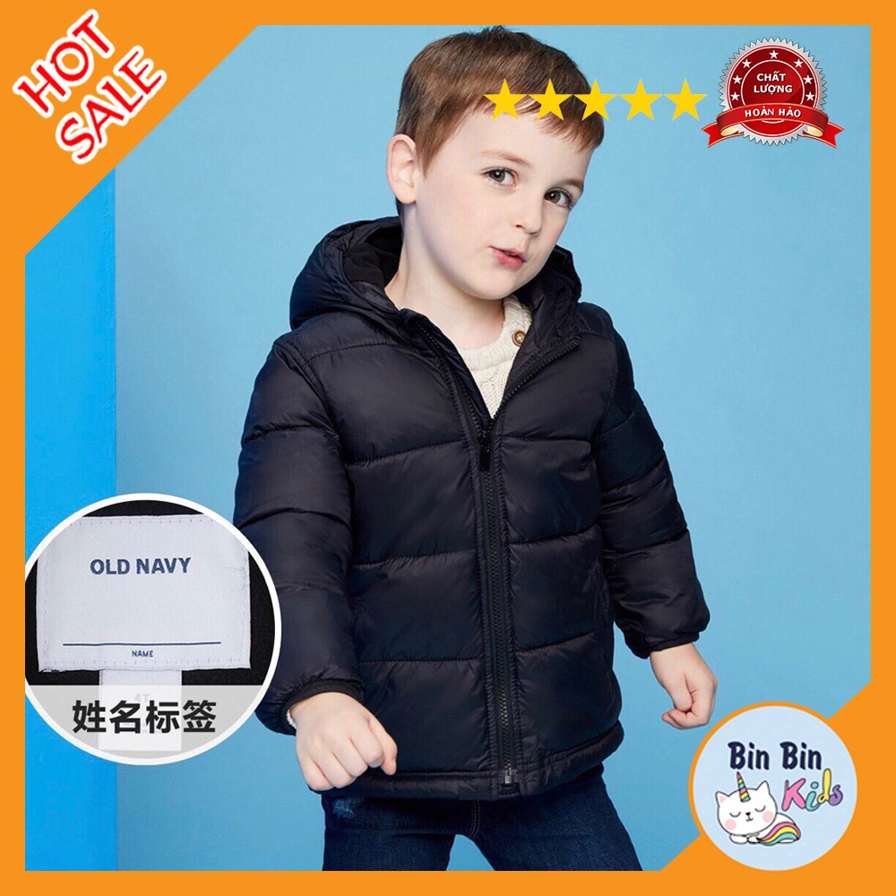 Áo Khoác Phao Old Navy Xuất Dư Xịn_Áo Phao Có Mũ Lót Nỉ Bé Trai Từ 1 Đến 5 Tuổi_Hàng Có Sẵn_Giá Rẻ_Hàng Chuẩn_Chất Đẹp