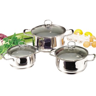Bộ nồi inox 3 đáy sunhouse cao cấp- -sh888