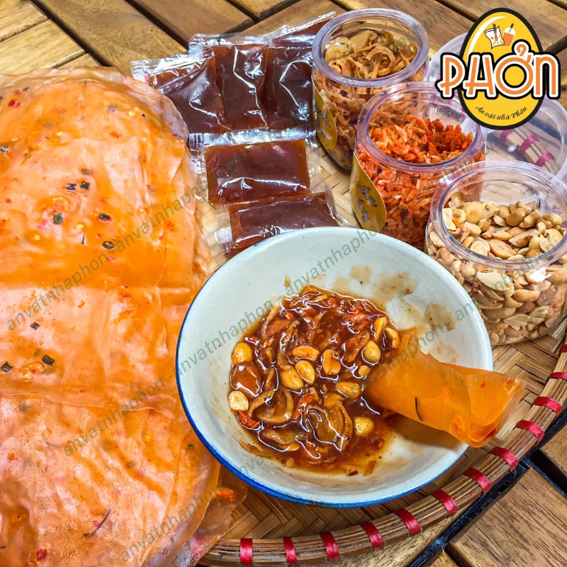 Combo bánh tráng dẻo tôm tứ vị chấm me, bánh tráng me siêu ngon - Ăn Vặt Nhà Phởn