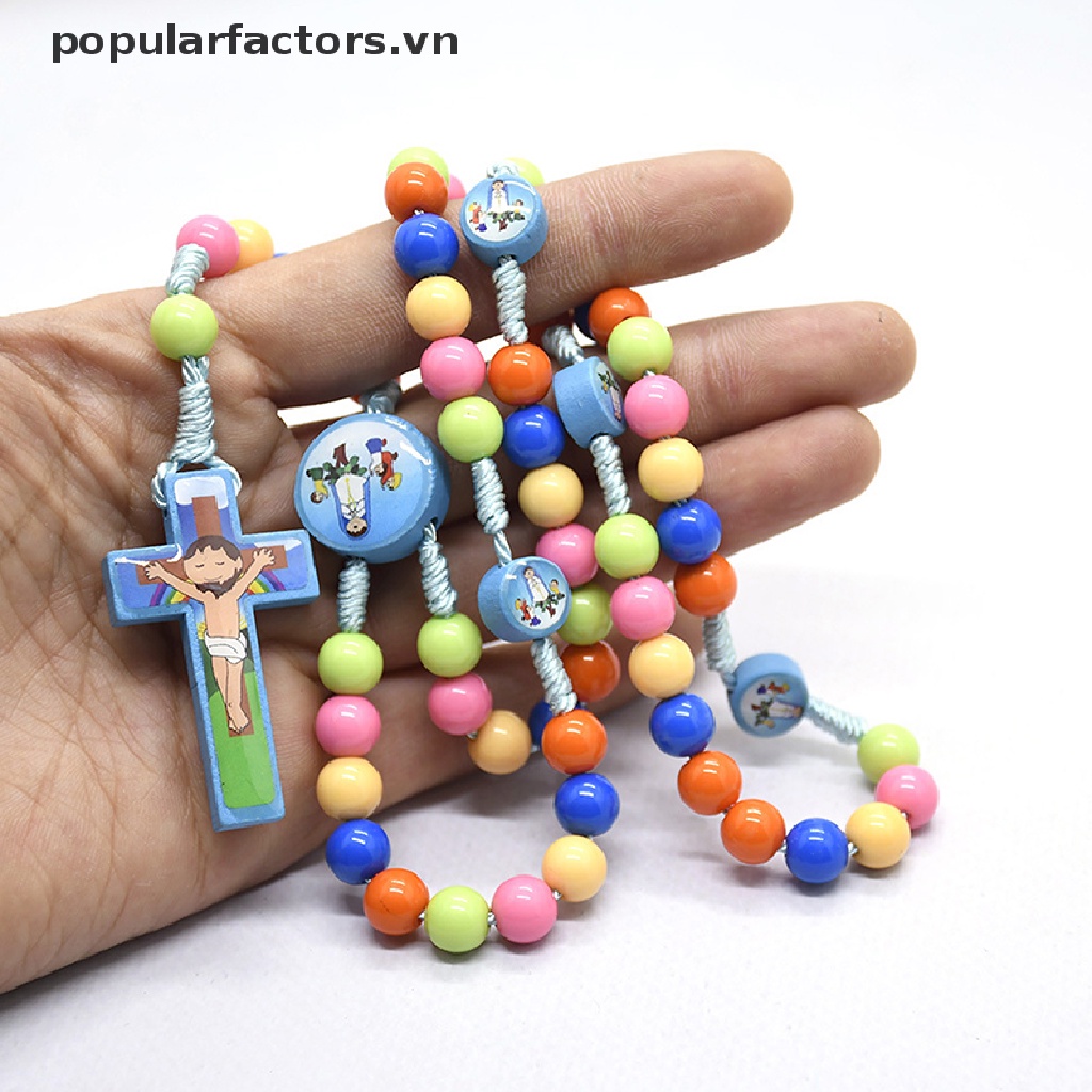 Vòng cổ Chuỗi Hạt Mặt Thánh Giá Hoạt Hình Dành Cho Trẻ Em