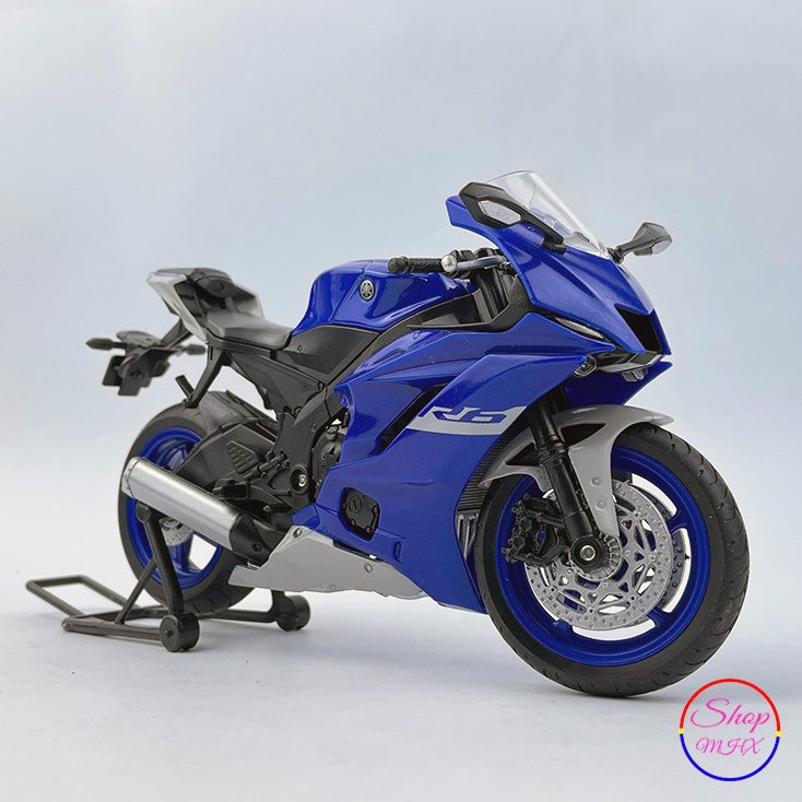 Xe mô hình mô tô YAMAHA YZF-R6 TẶNG KÈM BIỂN SỐ tỉ lệ 1:12 hãng Welly