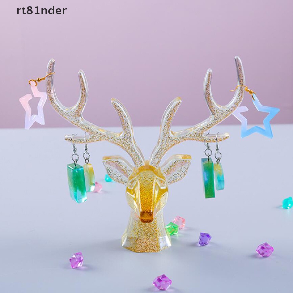 Khuôn Silicone Làm Giá Đỡ Trưng Bày Bông Tai Hình Nai DIY