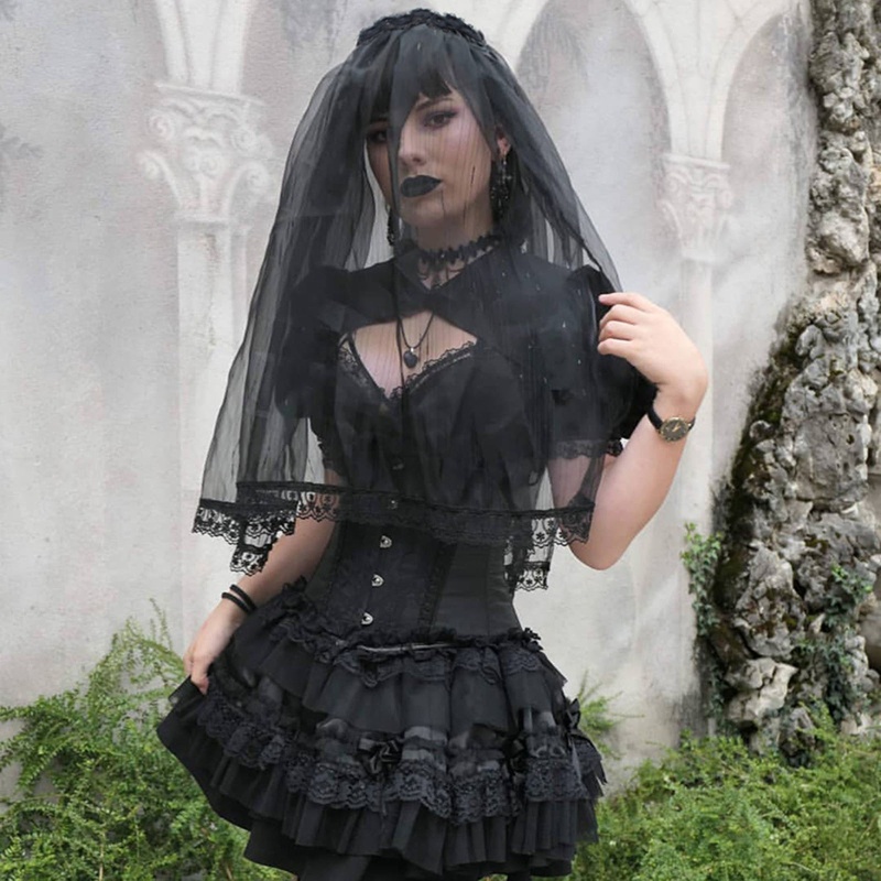 Phụ Kiện Cài Tóc Phối Lưới Vành Hoa Cho Cô Dâu Ngày Cưới