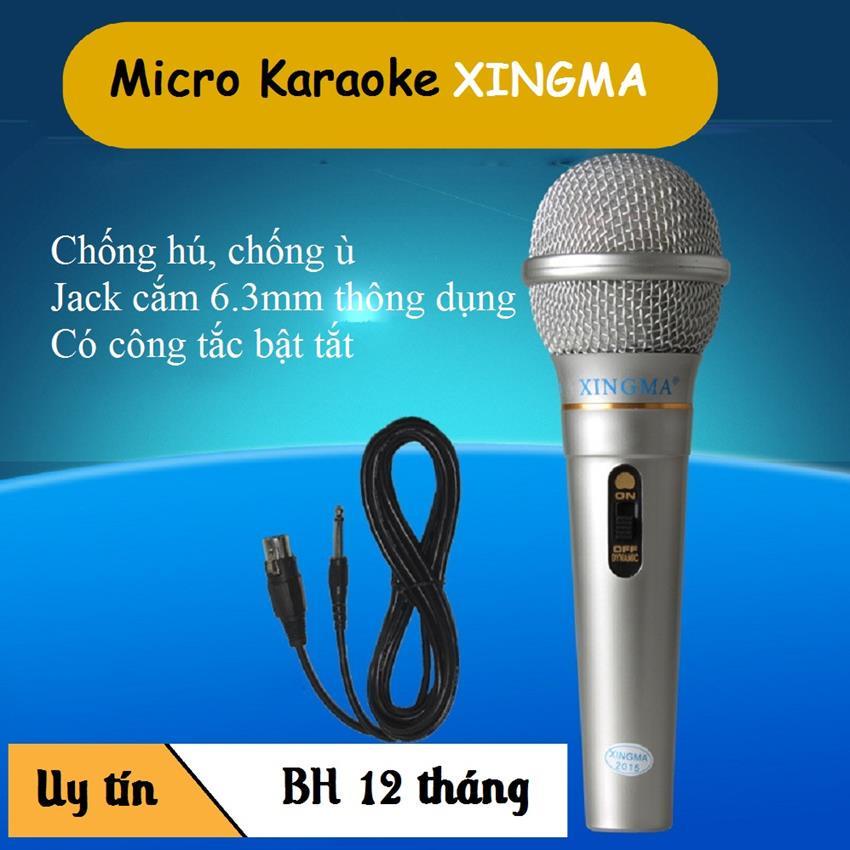 Mic Chống Hú, Chống Rè, Micro Karaoke XINGMA AK-319, Micro Chuyên Nghiệp Có Dây,Bắt Âm Tốt, Giọng Hay