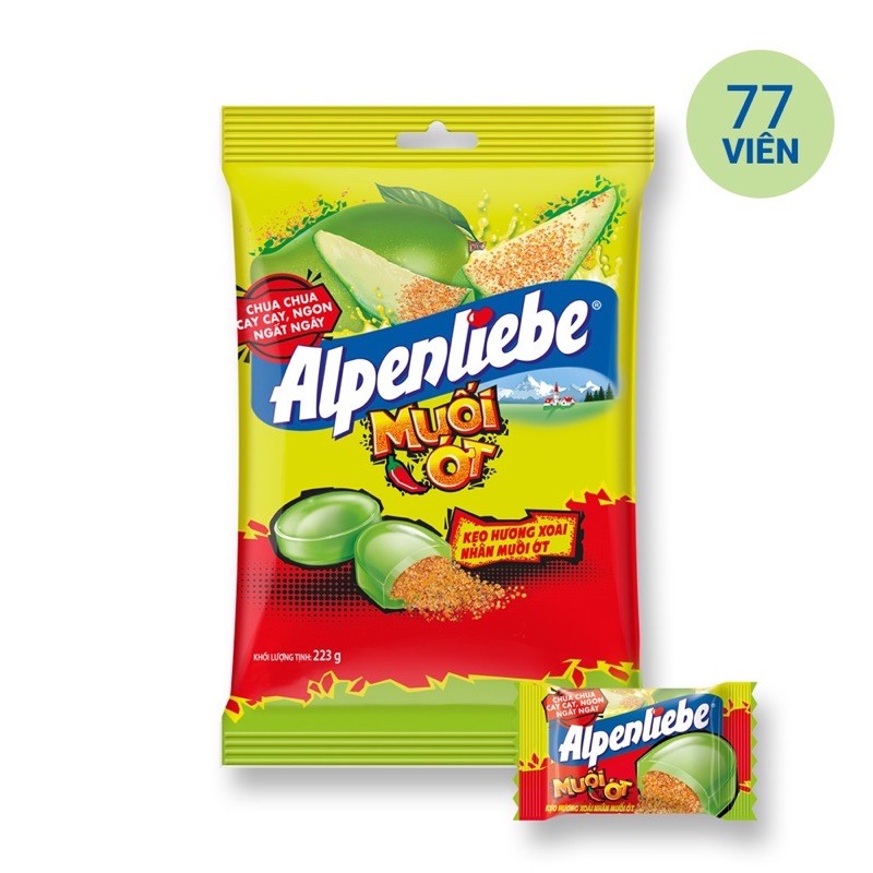 KẸO  alpenliebe xoài non muối ớt  77 viên 223g