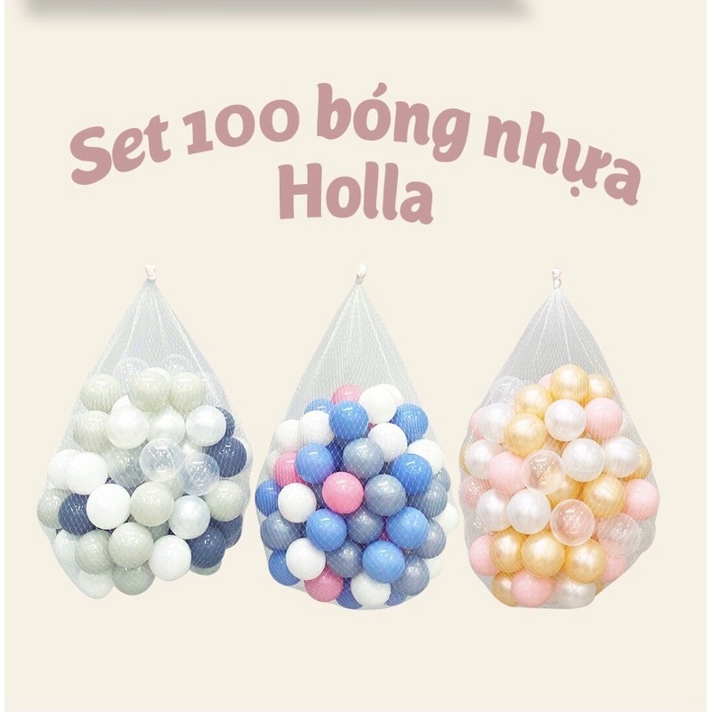 Set 100 bóng nhựa Holla cao cấp an toàn cho bé