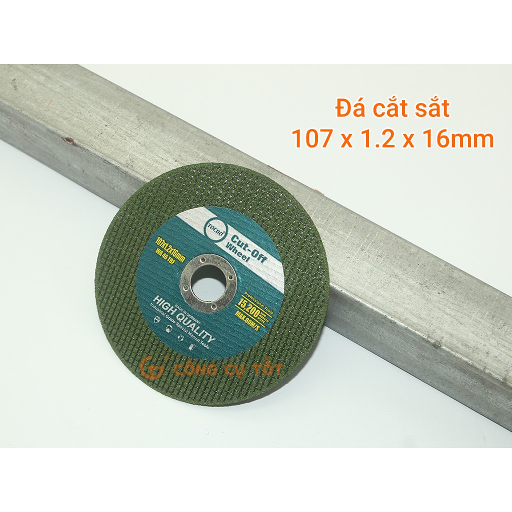 Đá cắt sắt TOCDO Φ107 x dày 1.2 x trục 16mm x 15200 rpm