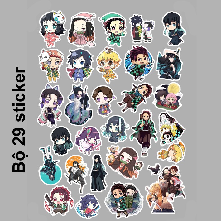 Sticker/ Hình dán anime Kimetsu No Yaiba(Ramdom)