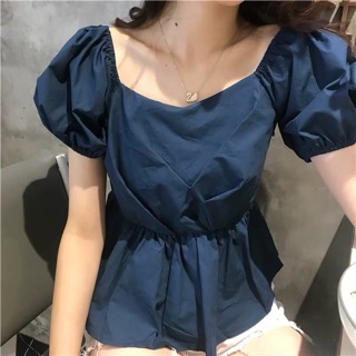Áo kiểu nữ tay bồng - MINIBLUE