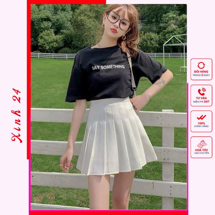 Chân Váy Tennis Xếp Ly Ngắn Dáng Xòe Lưng Cạp Cao, Có Quần Lót Bên Trong, nhiều màu lựa chọn | BigBuy360 - bigbuy360.vn
