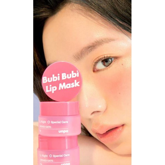 Mặt Nạ Ngủ Môi Dưỡng Ẩm Chống Lão Hóa Unpa Bubi Bubi Lip Mask 9g